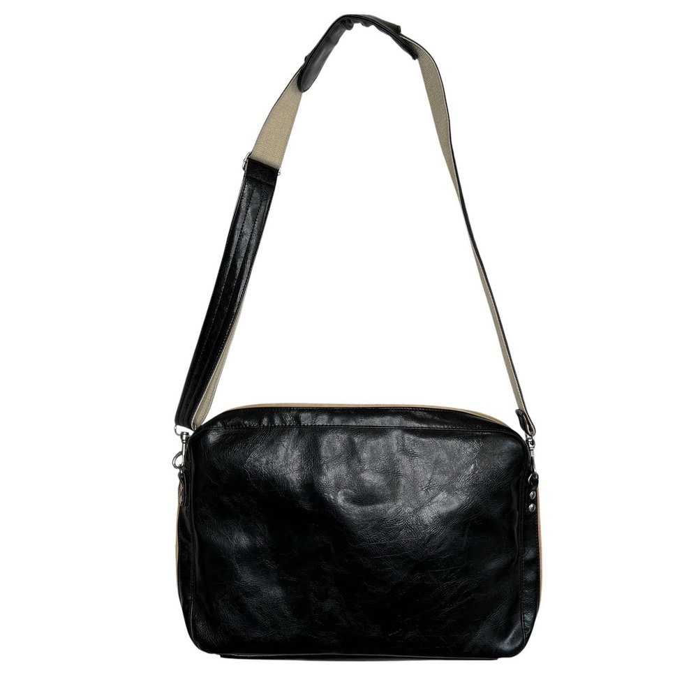 Fred Perry Messenger Bag Preppy Retro Faux Leather Crossbody Logo Zip Tennis - Picture 2 of 10
